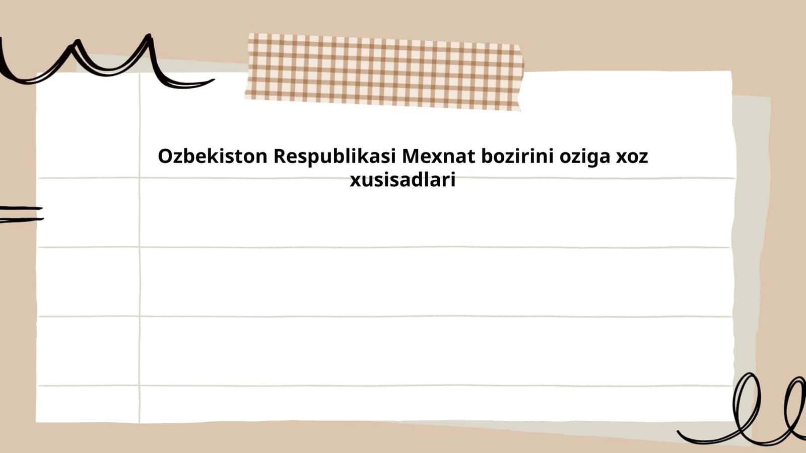 O'zbekiston mehnat bozori tarixi