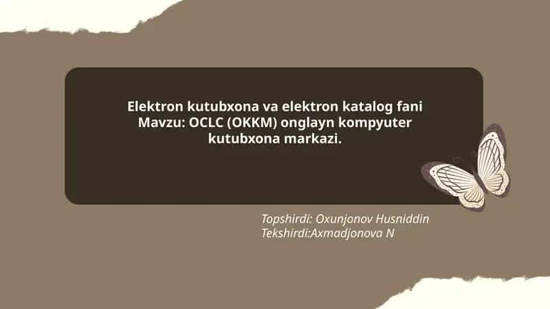 OCLC (OKKM) onlayn kompyuter kutubxona markazi