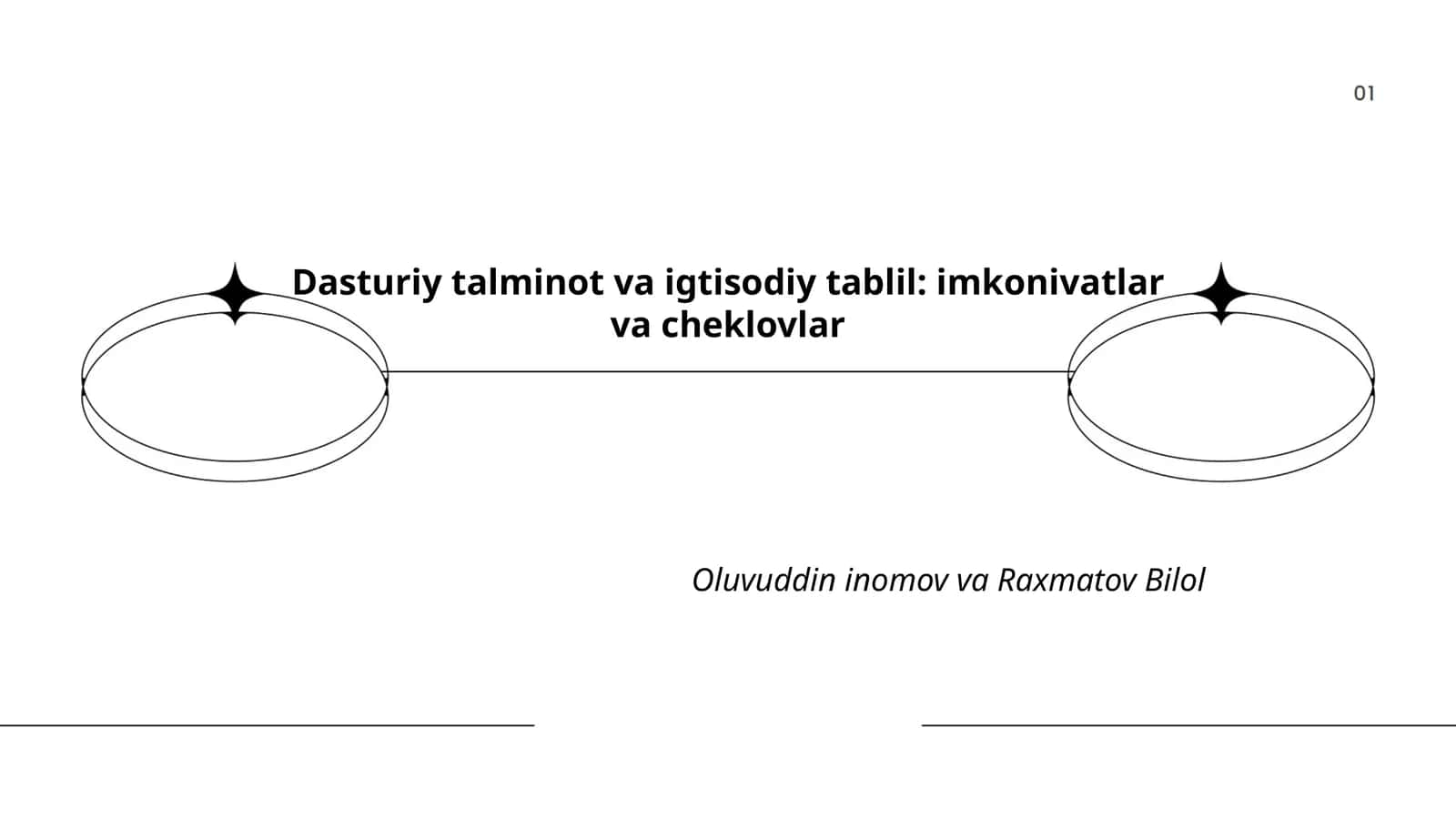 Dasturiy talminot va igtisodiy tablil: imkonivatlar va cheklovlar