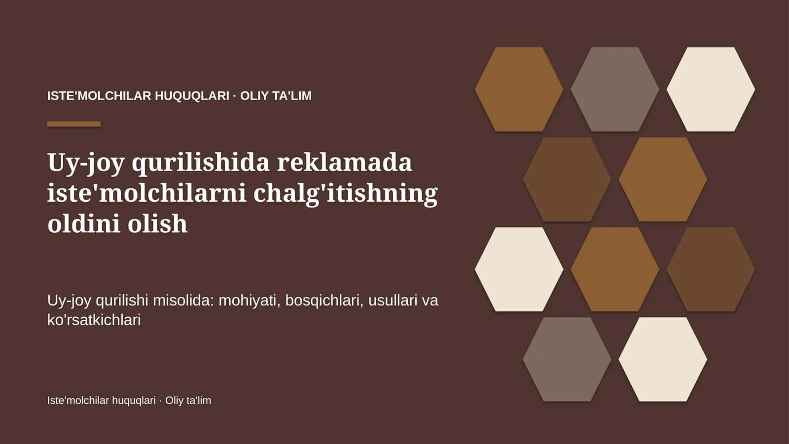 uy joy qurilishida reklamada iste'molchilarni chalg'itishning oldini olish 6638