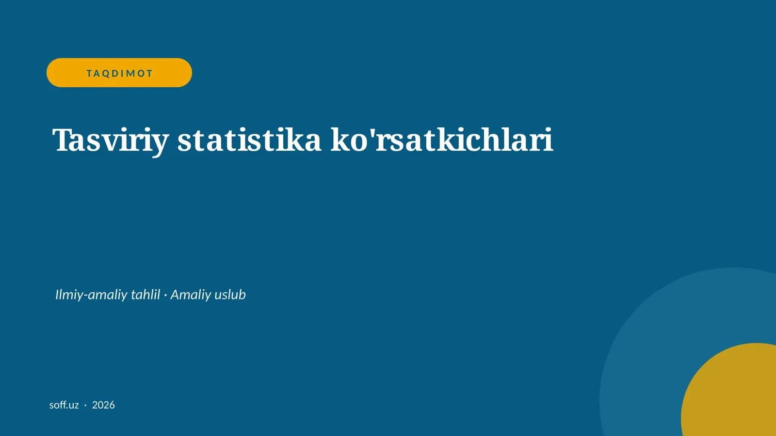 Tasviriy statistika ko'rsatkichlari
