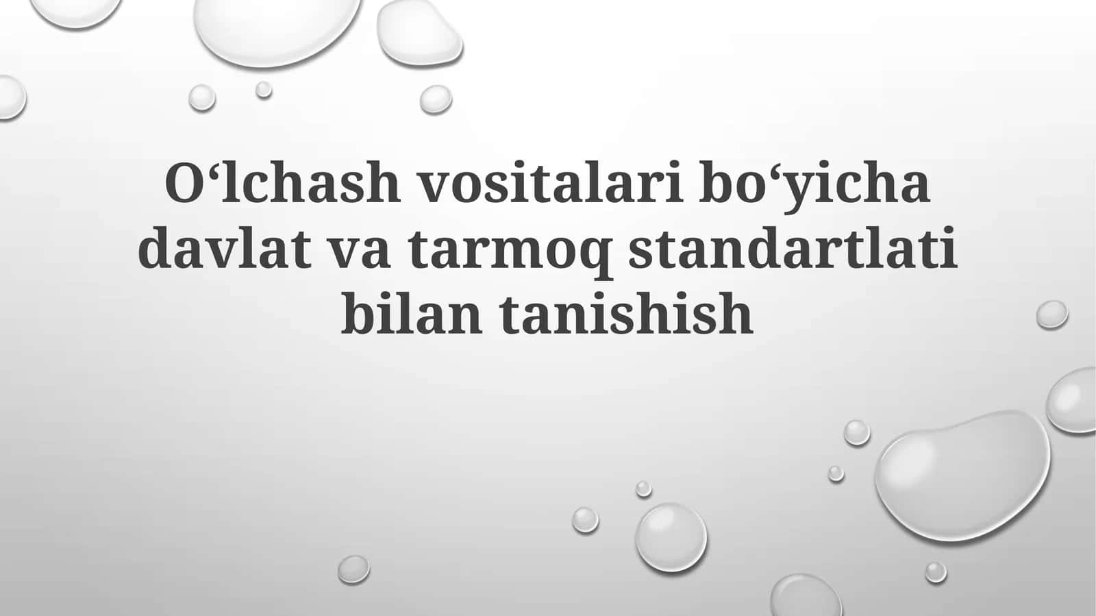 Metrologiya Asoslari
