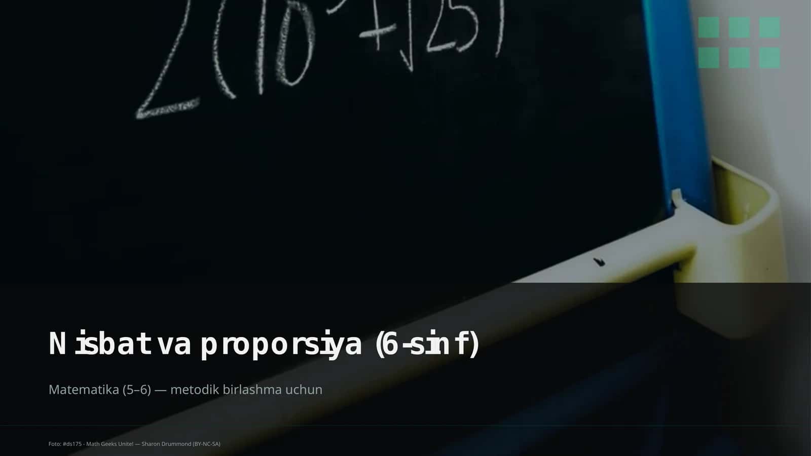 Nisbat va proporsiya (6-sinf)