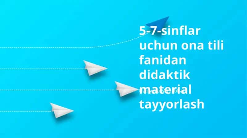 Ona tili fanidan didaktik materiallar