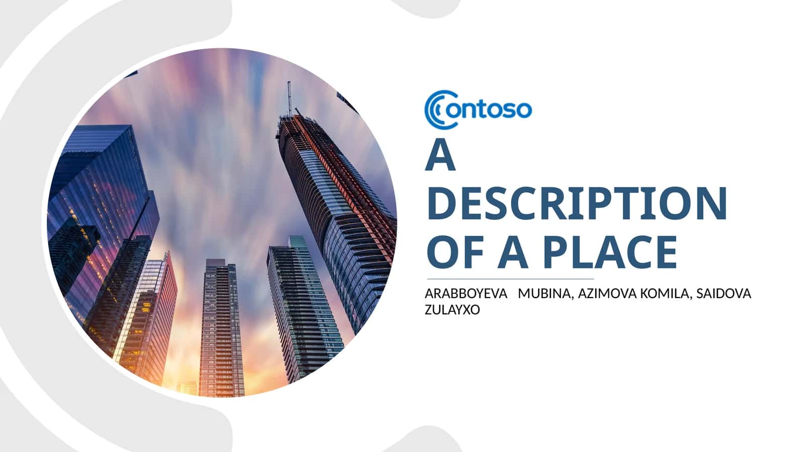 Description of a place