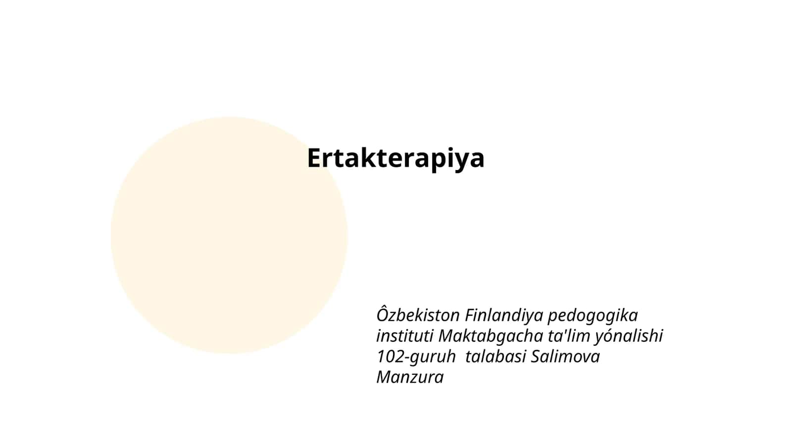 Ertakterapiya