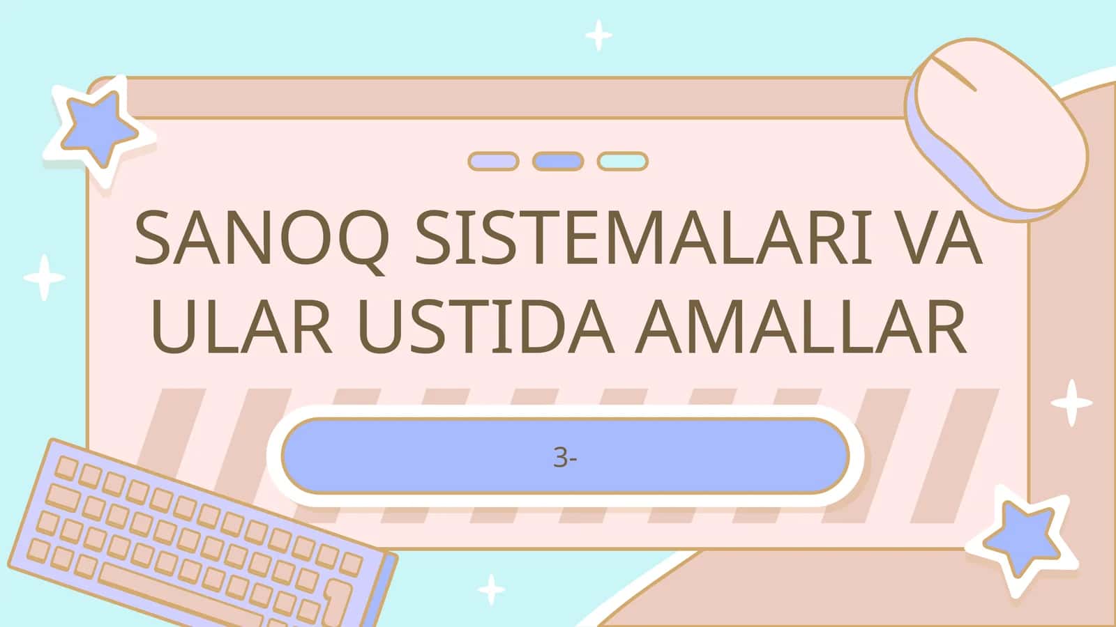 SANOQ SISTEMALARI VA ULAR USTIDA AMALLAR