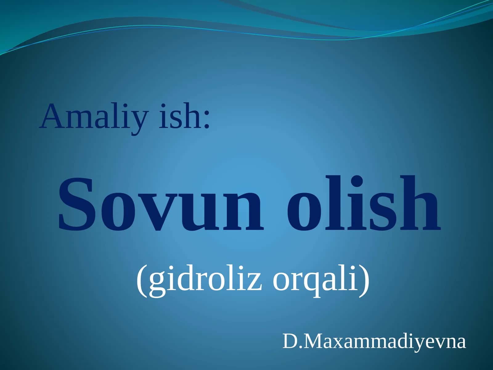 Sovunolish (gidrolizorqali)