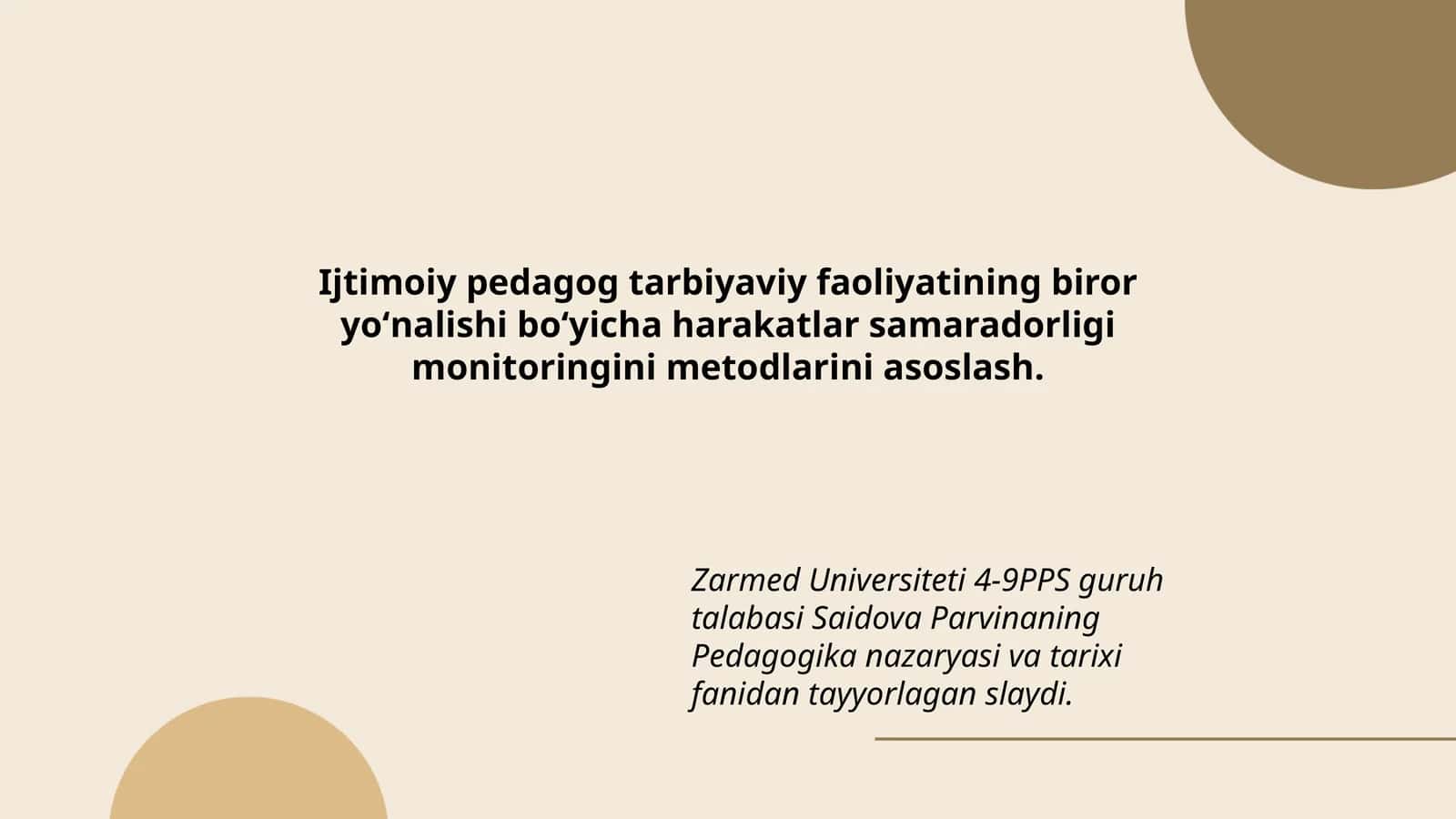 Pedagogika nazaryasi va tarixi