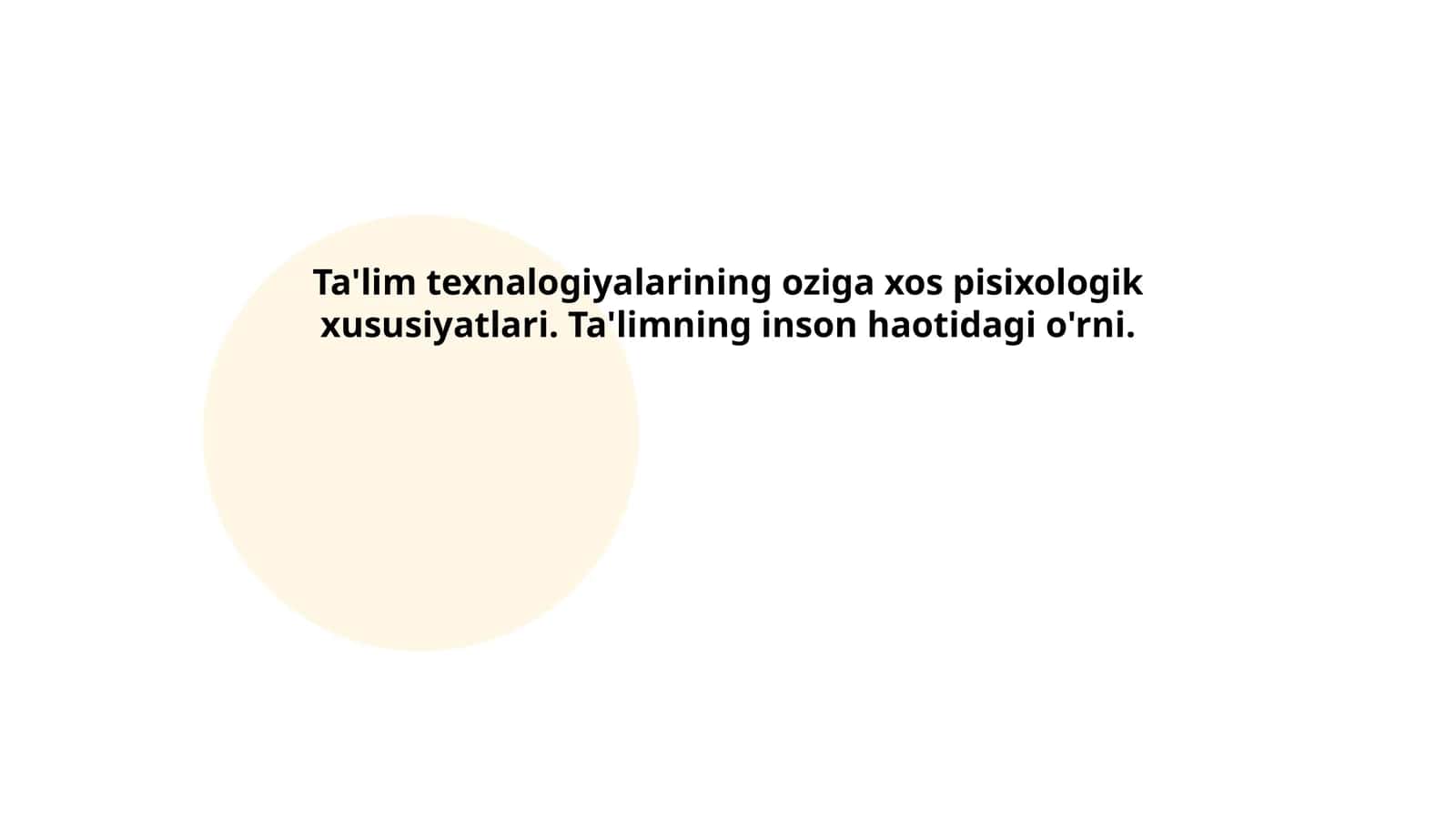 Ta'lim texnologiyalarining zamonaviy yo'nalishlari