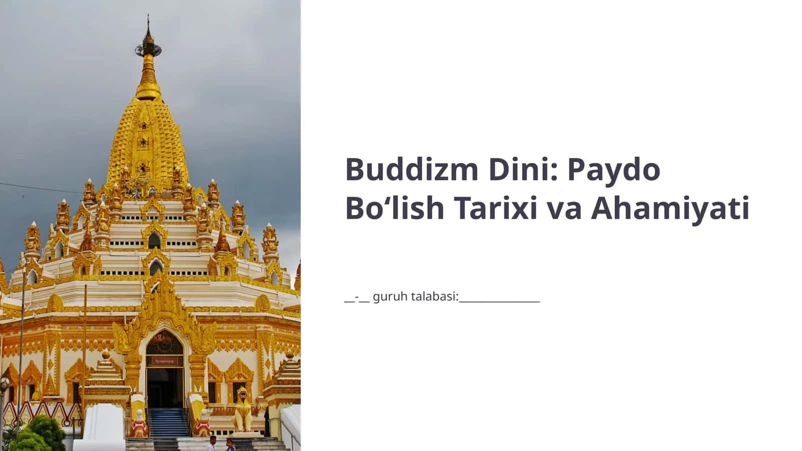 Buddizm dining paydo bo'lishi