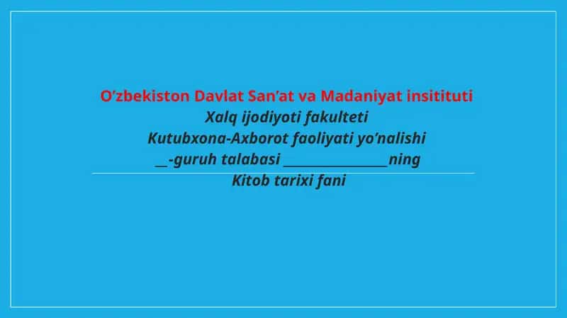 Kitob tarixa