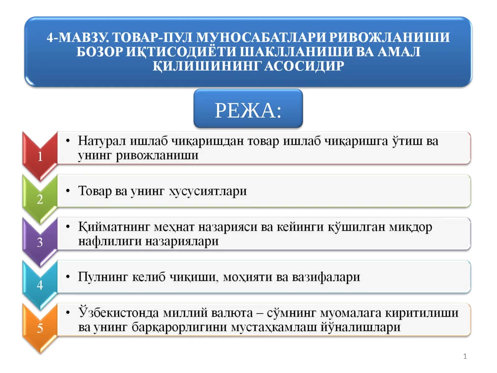 ТОВАР ИШЛАБ ЧИҚАРИШ