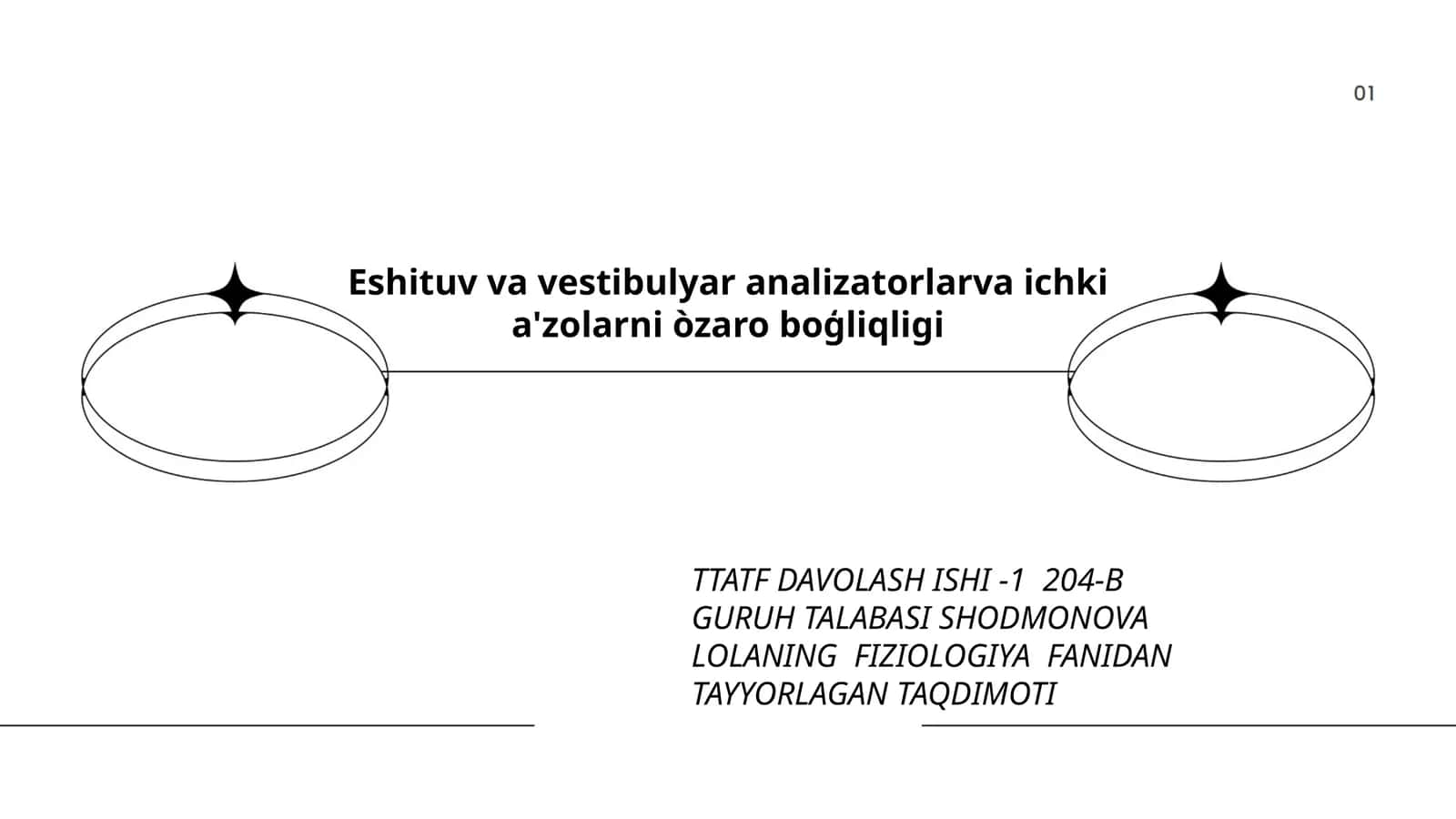 Eshituv va vestibulyar analizatorlarva ichki a'zolarni òzaro boģliqligi