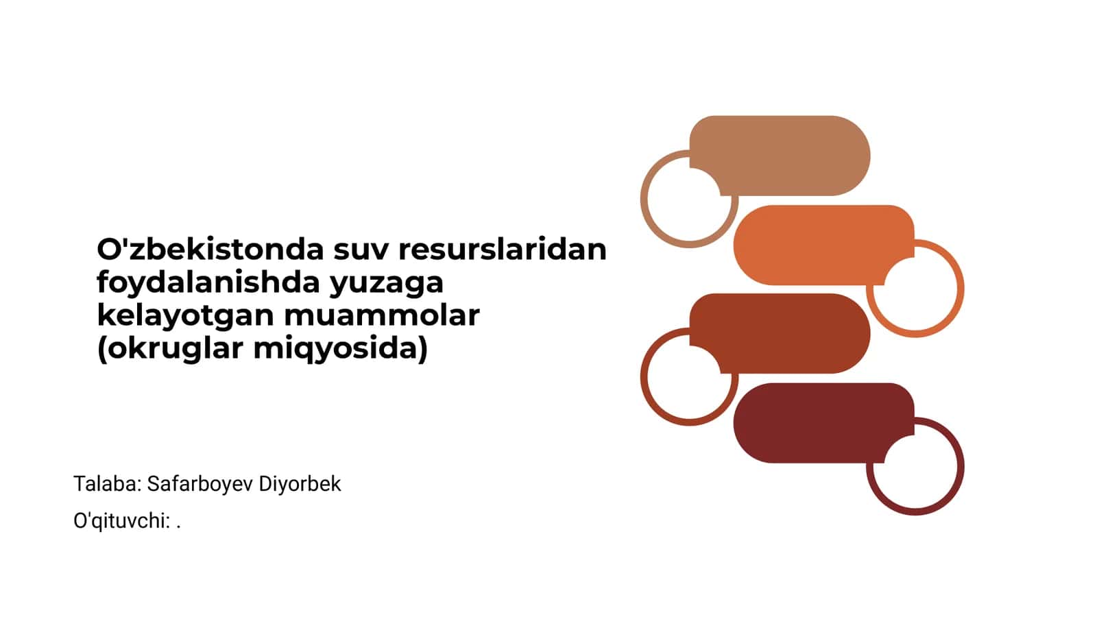 O'zbekistonda suv resurslaridan foydalanish muammolari
