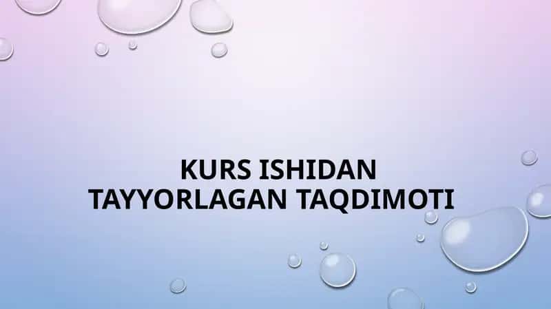 Uzluksiz ekstraksiyalash usulida moddalarni ajratish