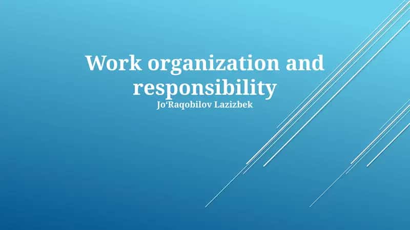 Strategies for Success, cultivating responsibility, and defining work organization. Learn about effective project management tools, communication platforms, task delegation, and accountability
