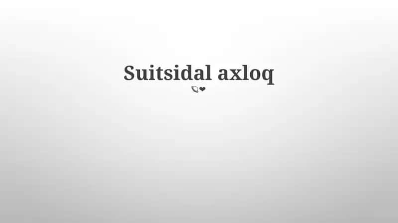 Suitsidal axloq