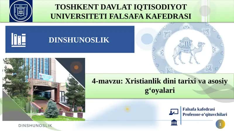 Xristianlikning paydo bo‘lishi, ta’limot va manbalari