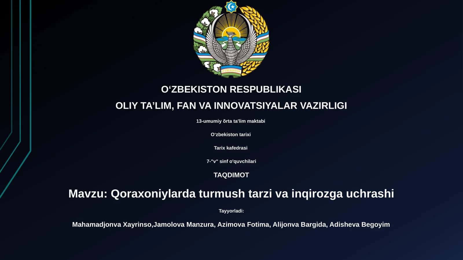 Qoraxoniylarda turmush tarzi va inqirozga uchrashi