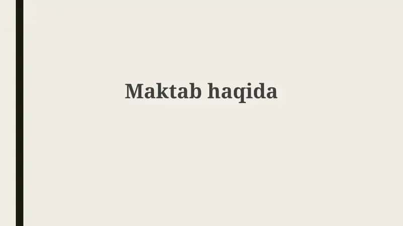 31-maktabning ta'lim jarayoni