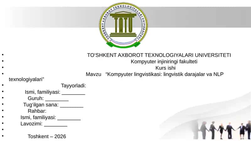 Talim va ilmiy xizmatlar