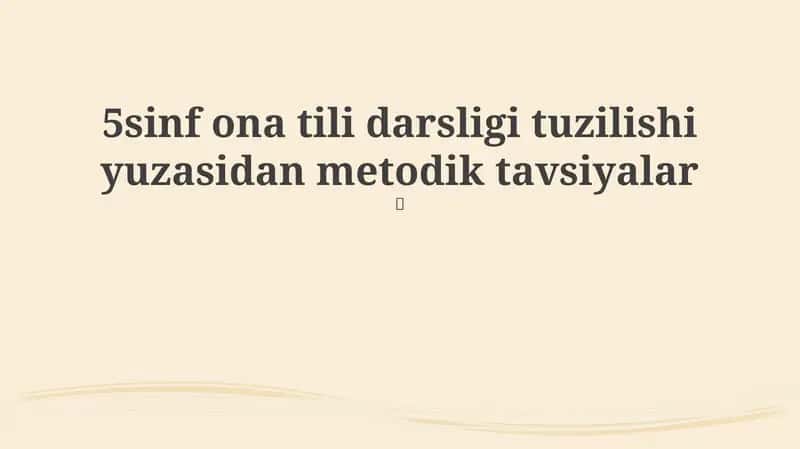 5-sinf ona tili darsligi