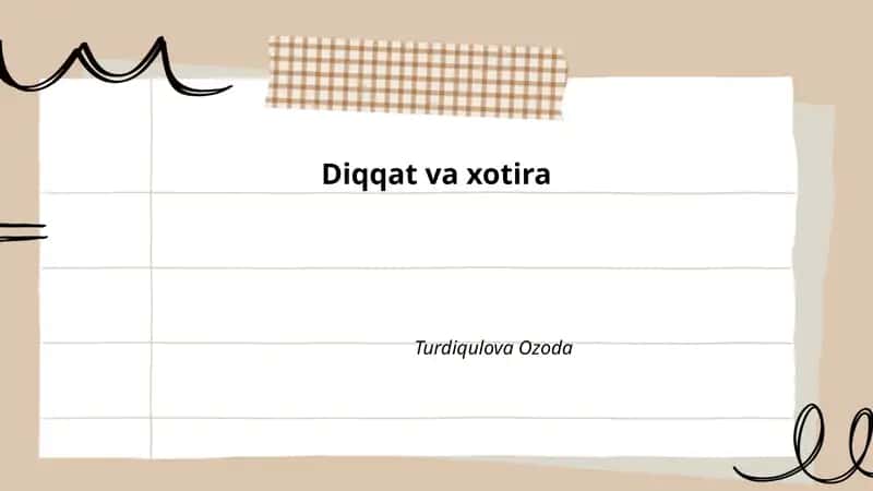 Diqqat va xotira