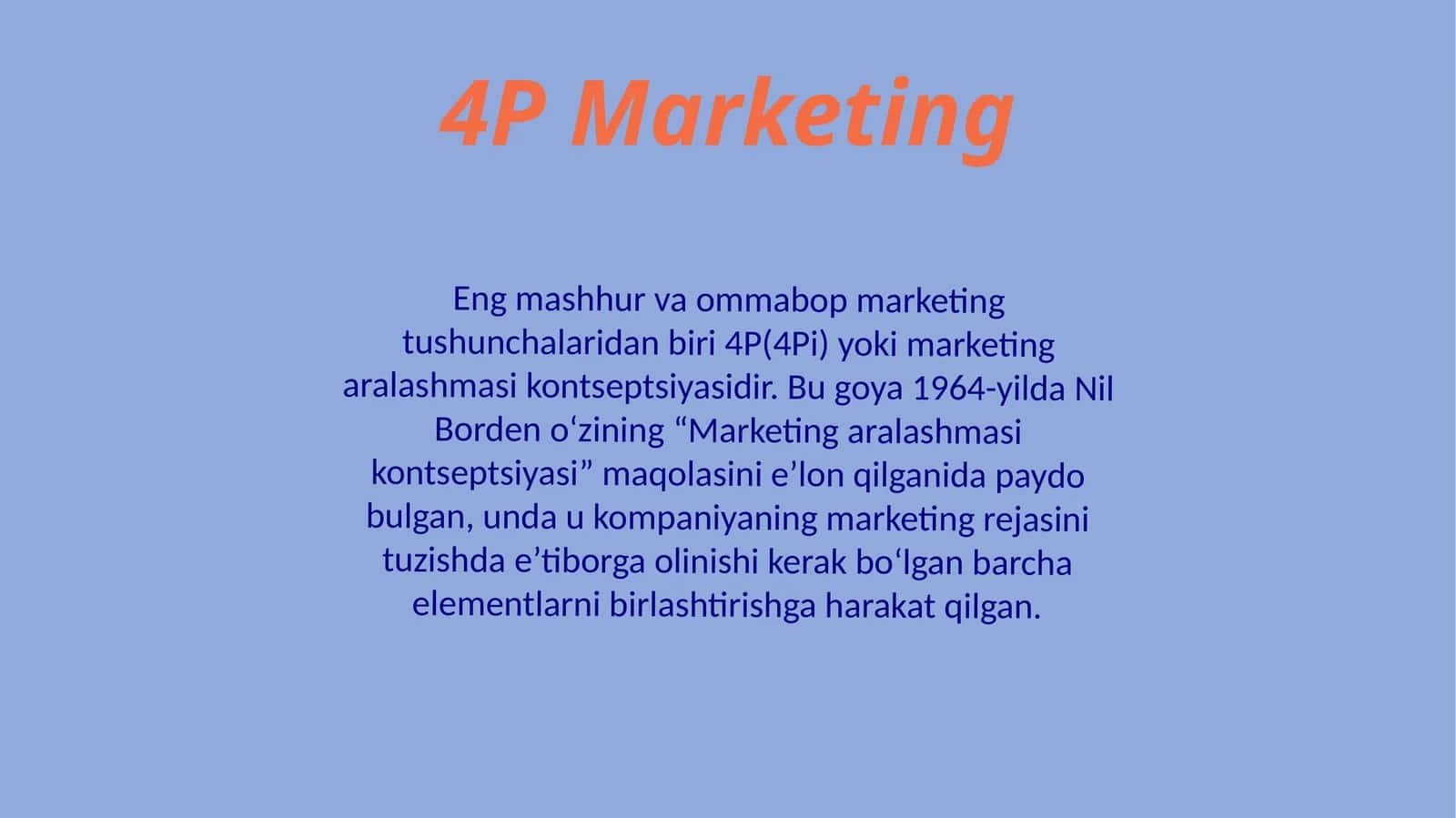4P Marketing