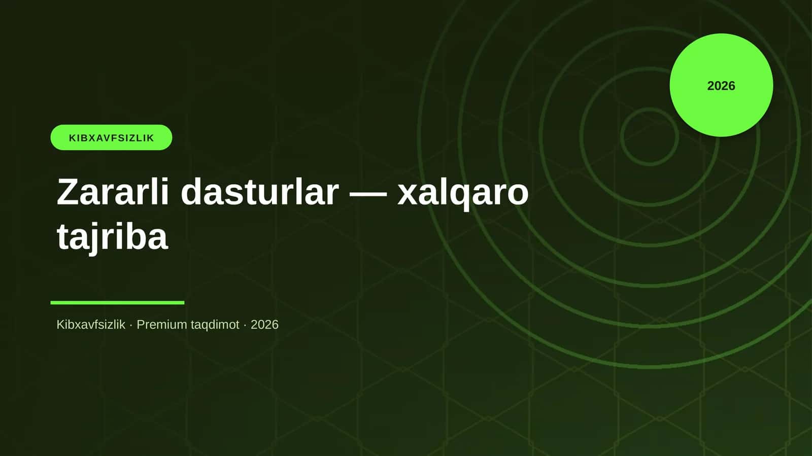 Zararli dasturlar — xalqaro tajriba