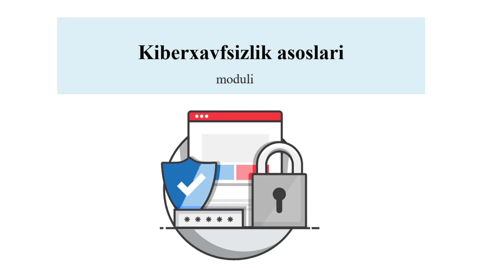 Kiberxavfsizlik asoslari