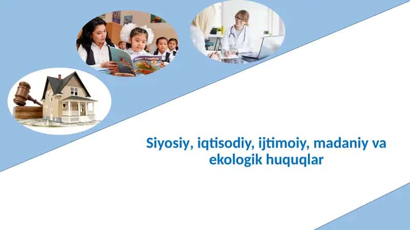 Siyosiy, iqtisodiy, ijtimoiy, madaniy va ekologik huquqlar