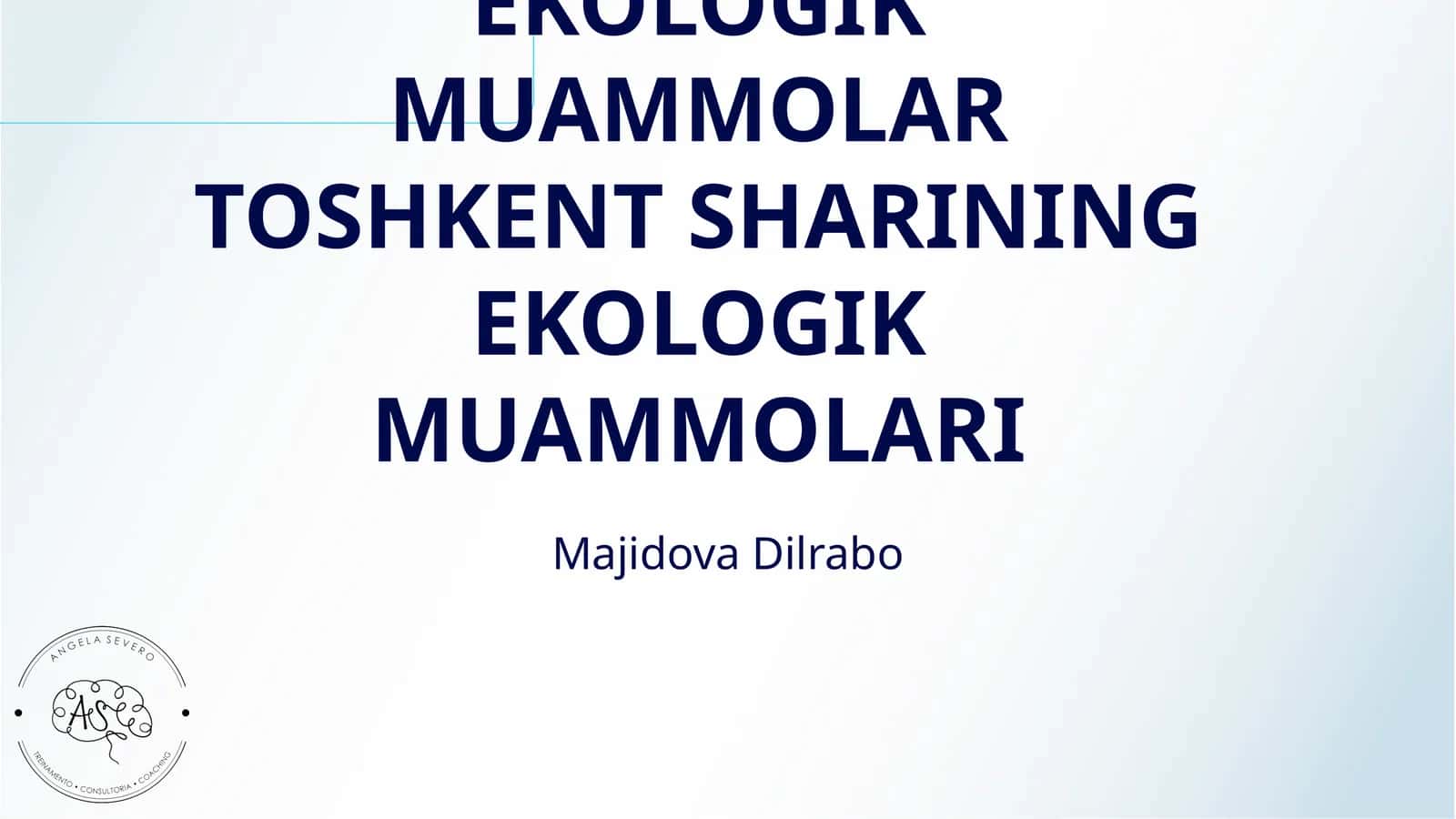 SHAHARLARDAGI EKOLOGIK MUAMMOLAR TOSHKENT SHARINING EKOLOGIK MUAMMOLARI