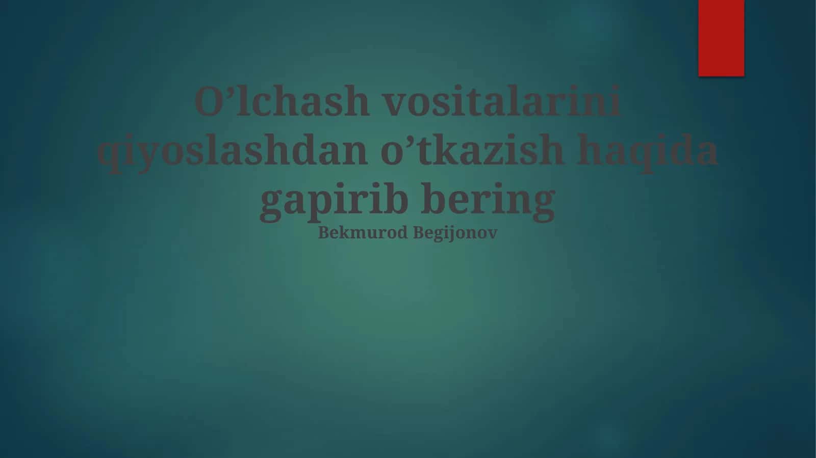 O'lchov Asboblarini Taqqoslashning Asosiy Omillari