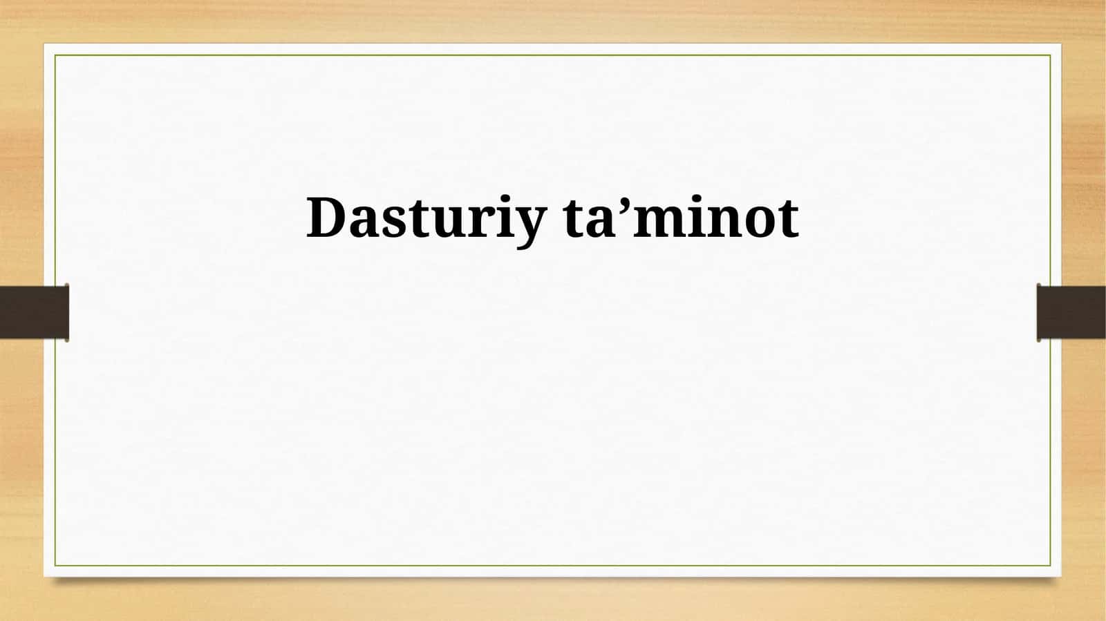 Dasturiytaʼminot