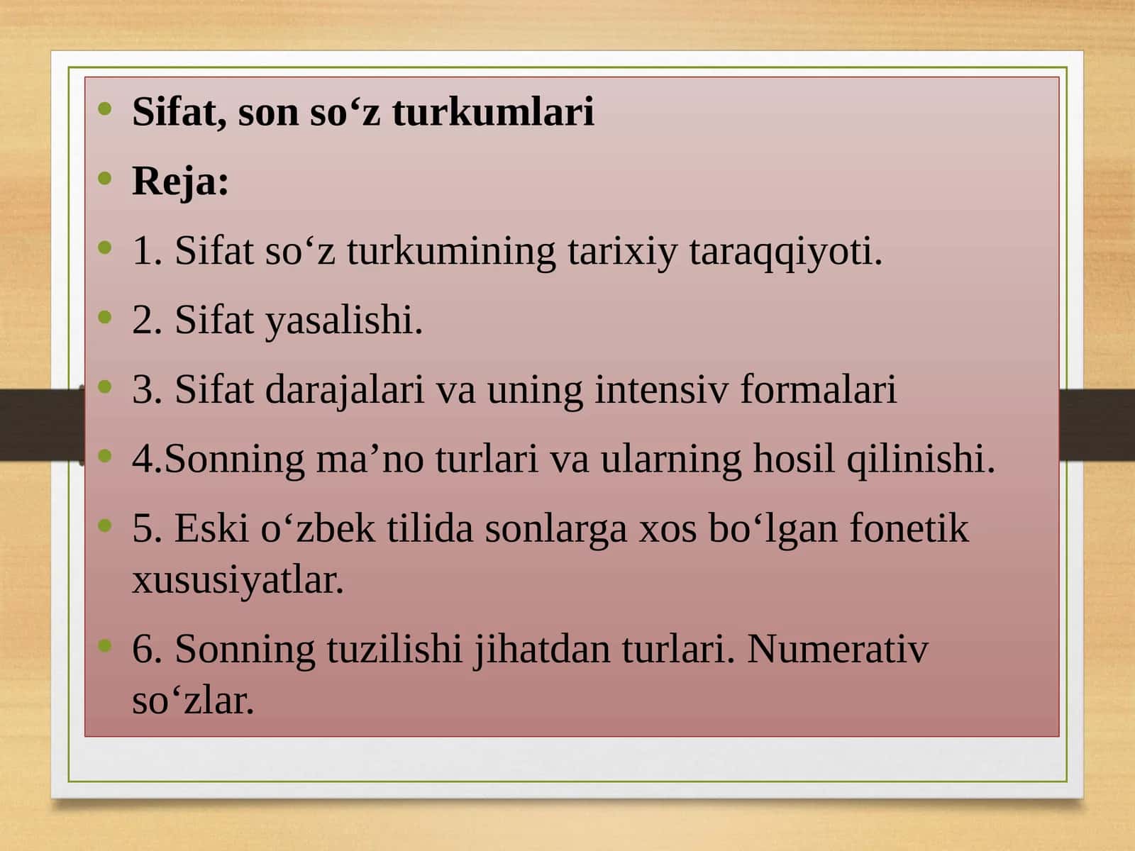 Sifat, sonsoʻzturkumlari