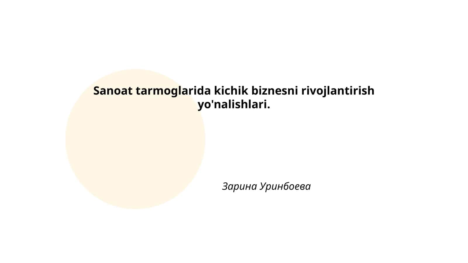 Sanoat tarmoqlarida kichik biznes uchun klasterlash va tarmoq hamkorligi