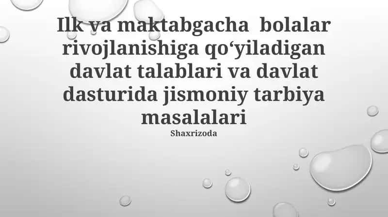 Jismoniy tarbiya masalalari