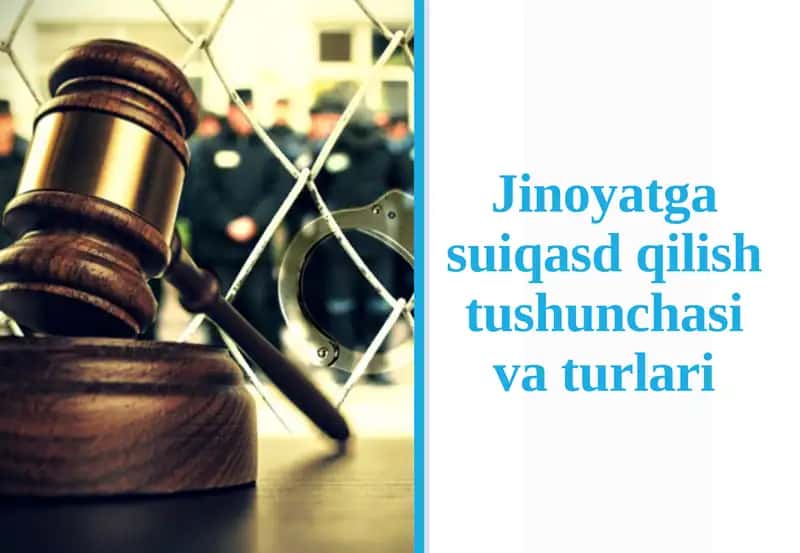 Jinoyatga suiqasd qilish tushunchasi vaturlari