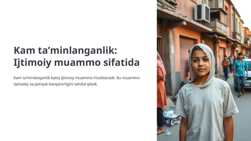 Kam taʼminlanganlik Ijtimoiy muammo sifatida