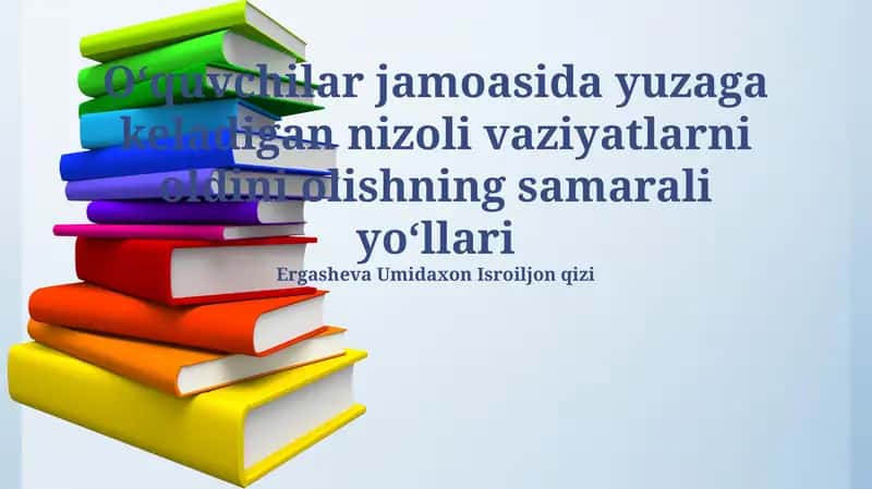 Konfliktlarni hal qilishning samarali mexanizmlarini joriy etish