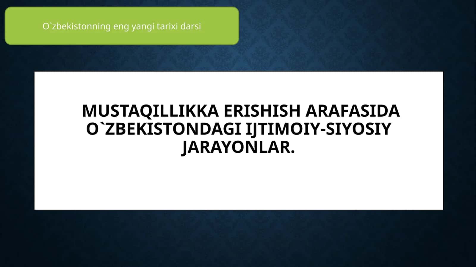 «Kadrlardesanti» O'zbekistonliklar jamiyatni qayta qurish islohotlari