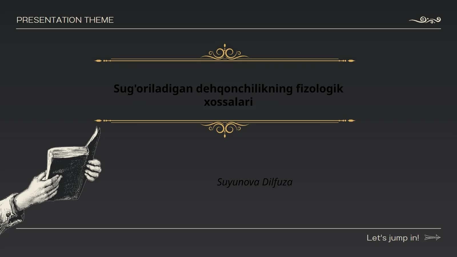 Sug'oriladigan dehqonchilikning fizologik xossalari