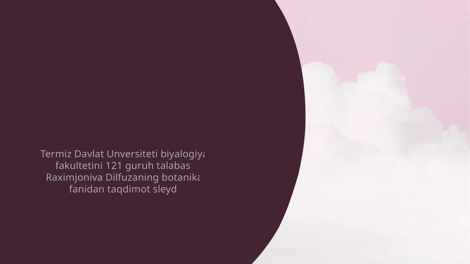 Botanika fanidan taqdimot