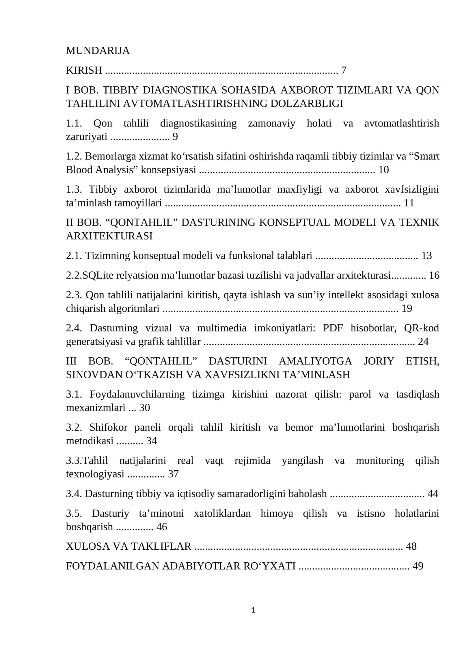 QON TAHLILINI AVTOMATLASHTIRISHNING DOLZARBLIGI