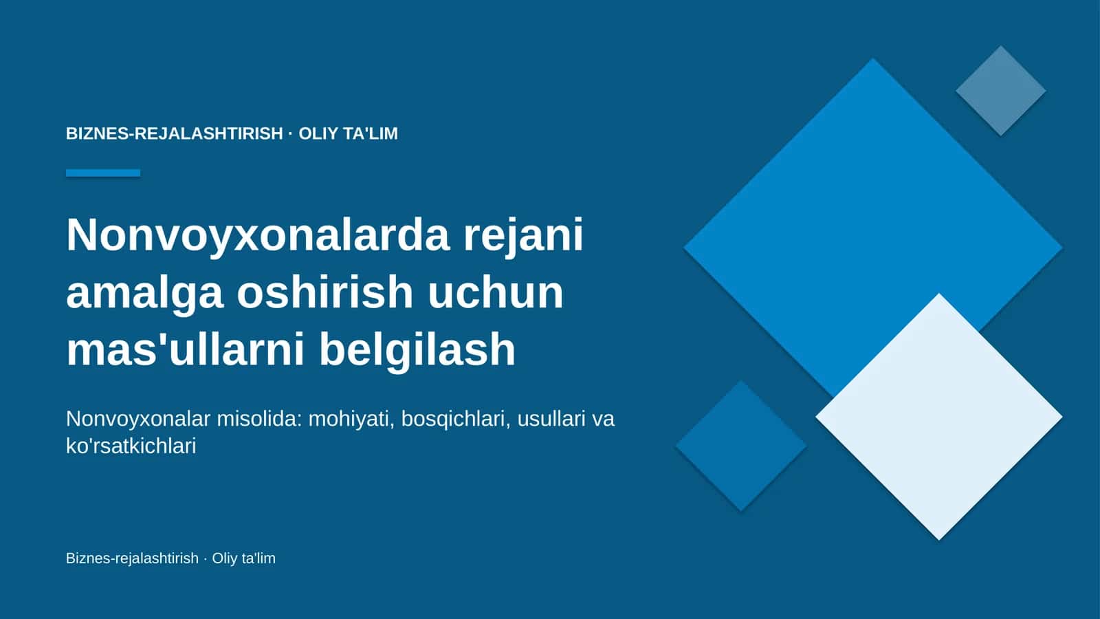 nonvoyxonalarda rejani amalga oshirish uchun mas'ullarni belgilash 7156