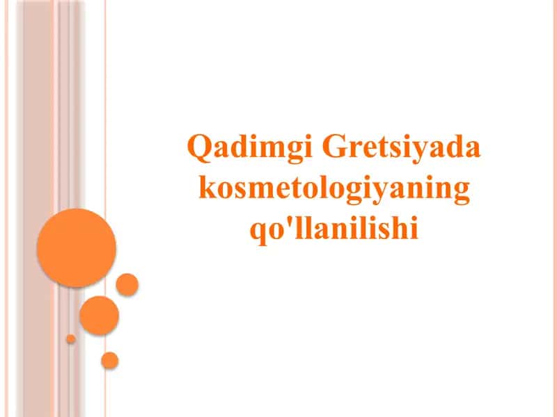 Qadimgi Gretsiyada kosmetologiya