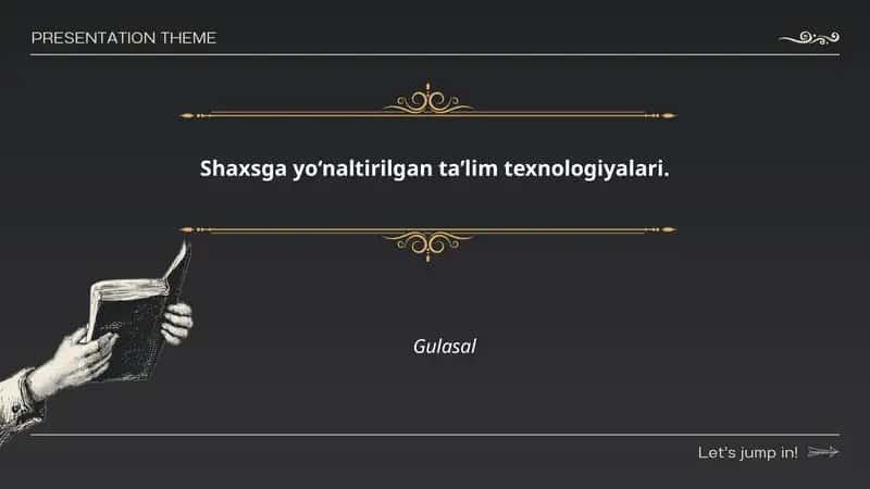 Shaxsga yo‘naltirilgan ta’lim texnologiyalari