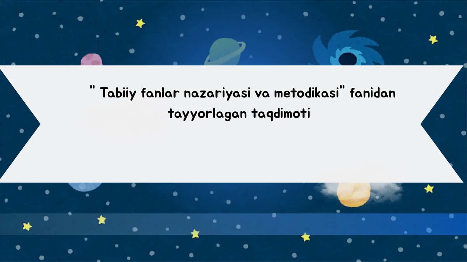 Tabiiy fanlar nazariyasi va metodikasi fanidan tayyorlagan taqdimoti