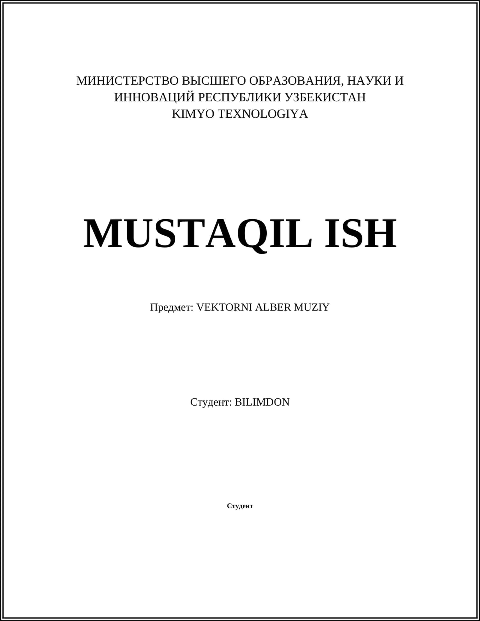 VEKTORNI ALBER MUZIY